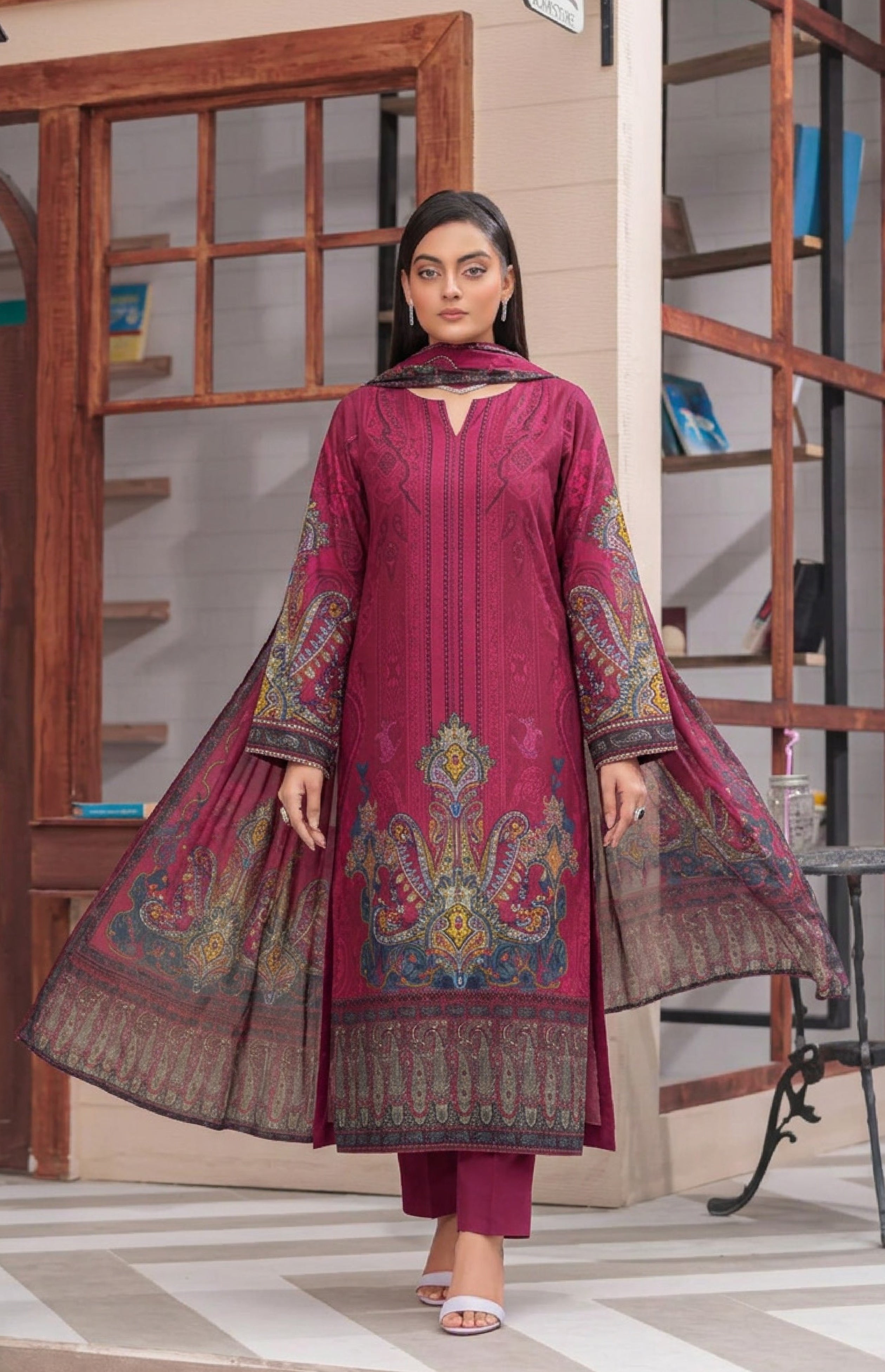 Clarette Digital Printed Lawn Unstitched 3 Piece Suit