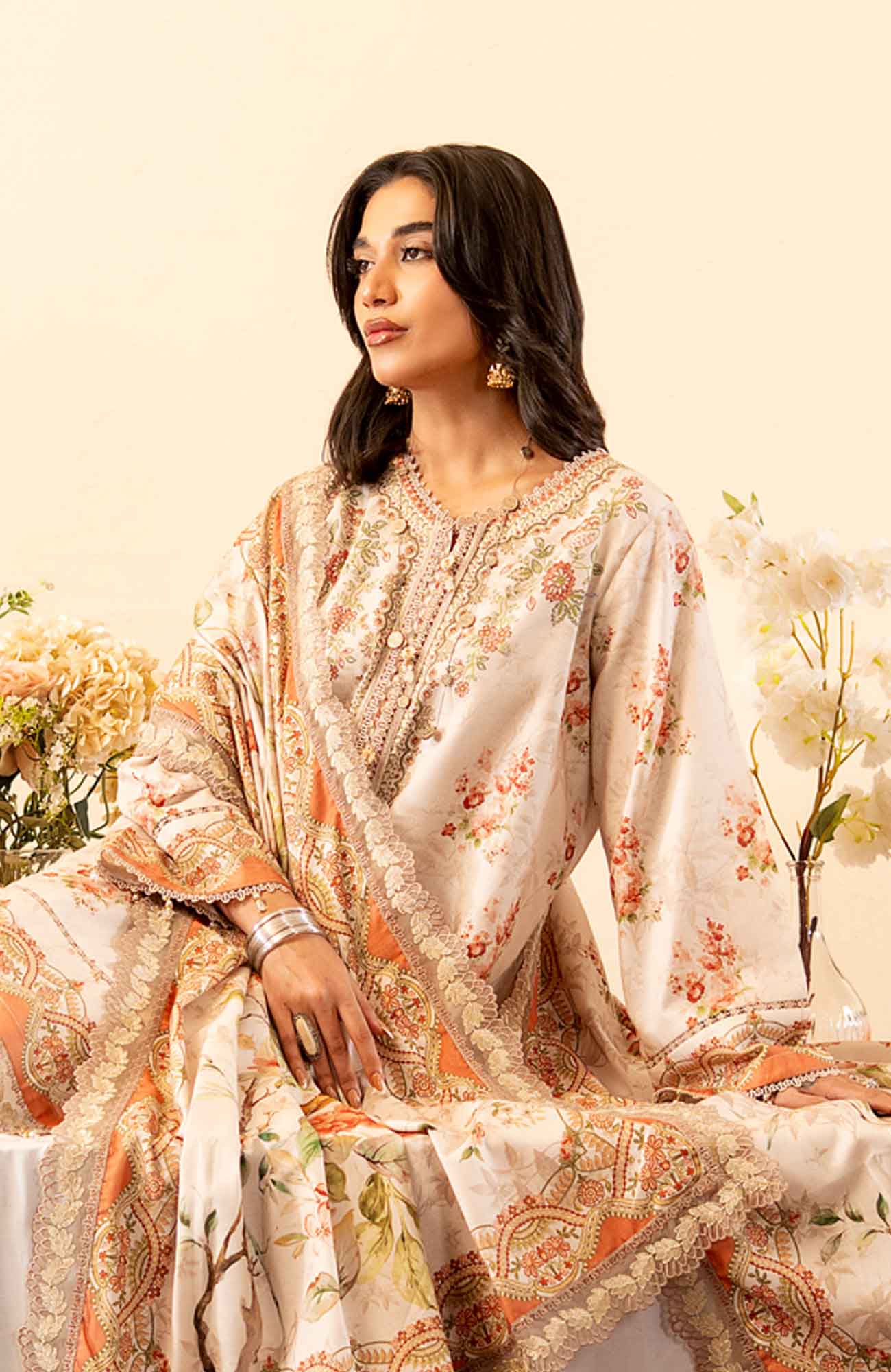 Winterly Digital Printed Khaddar Unstitched 3 Piece Suit
