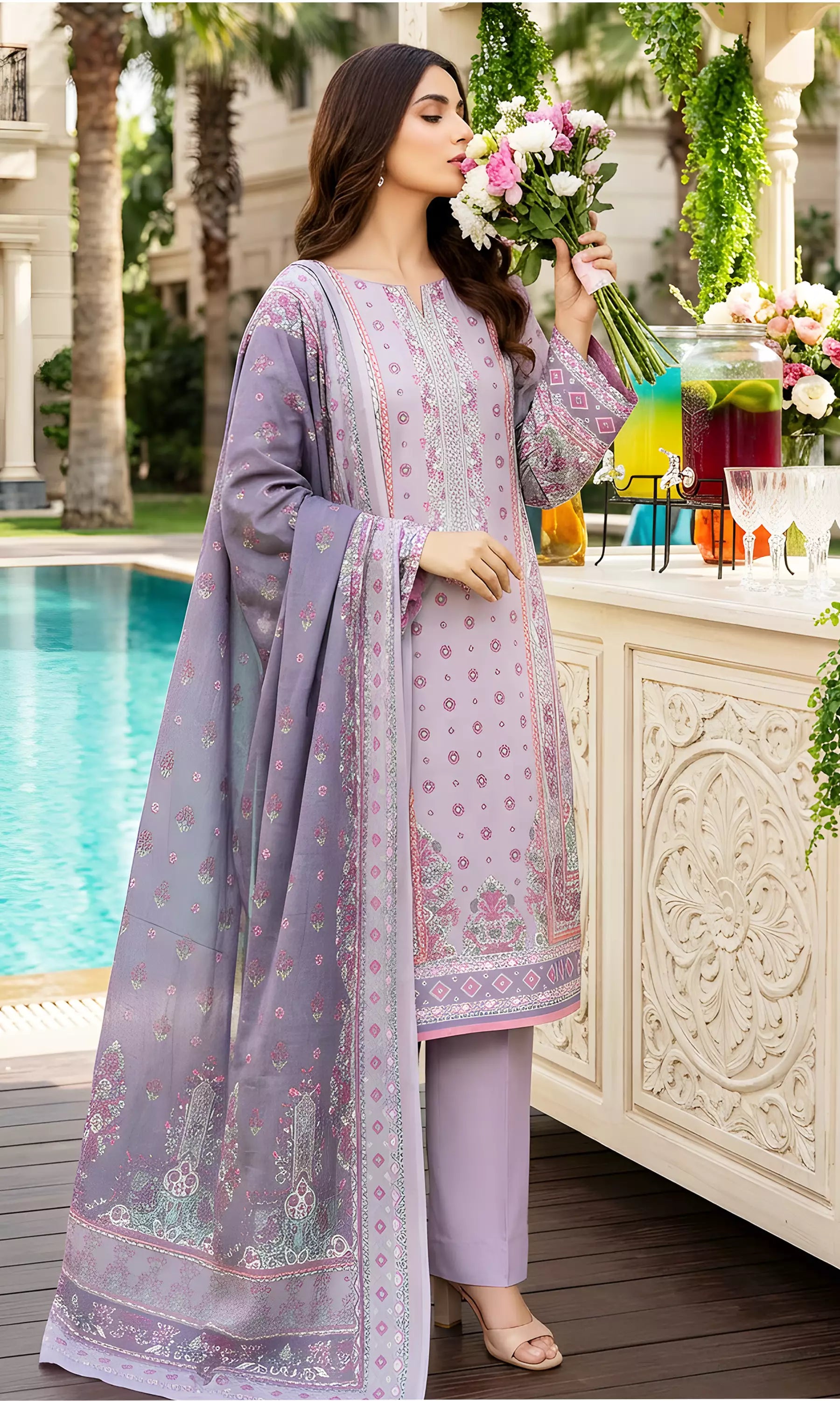 Vesper Digital Printed Lawn Unstitched 3 Piece Suit