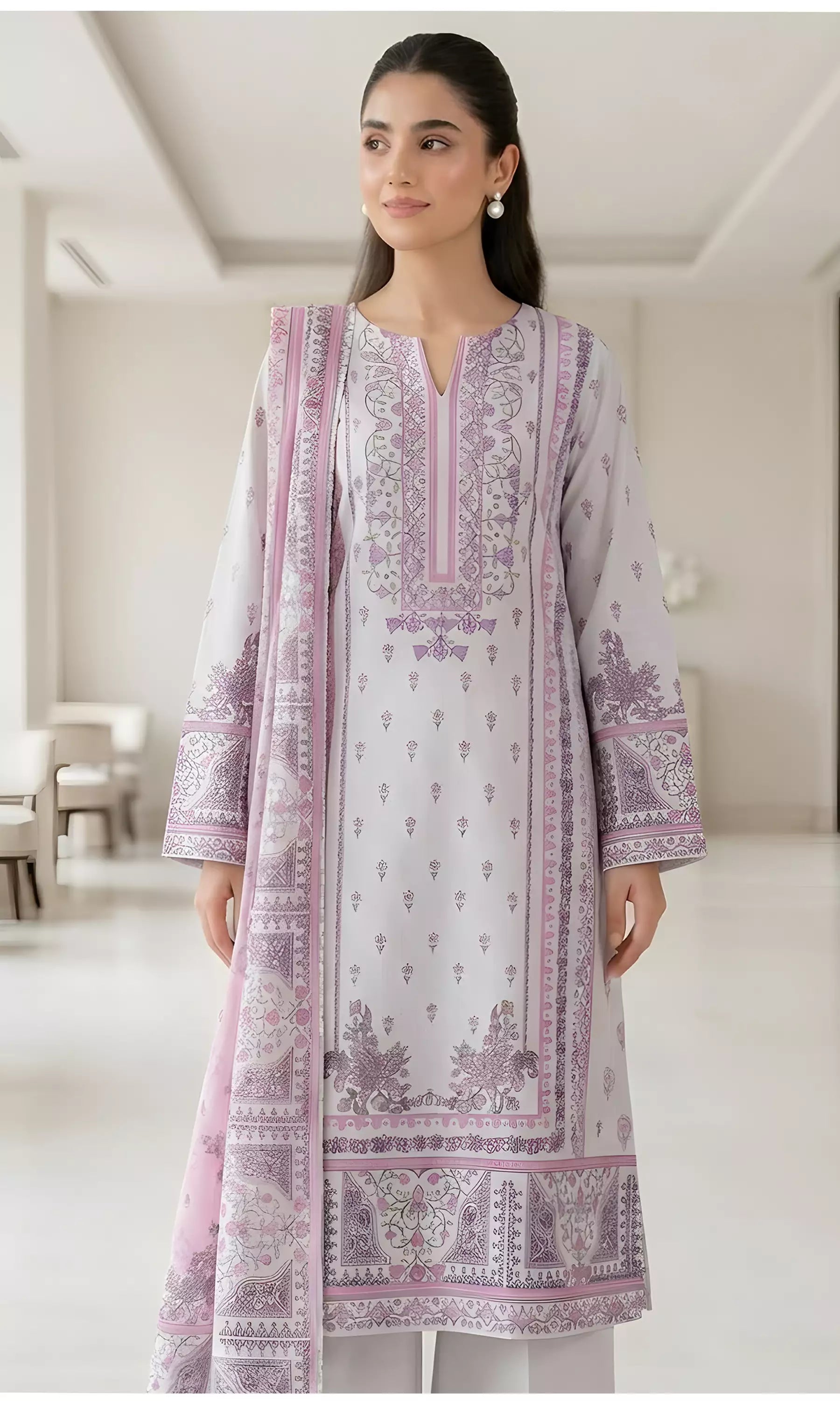 Digital Printed Lawn 3PC Suit
