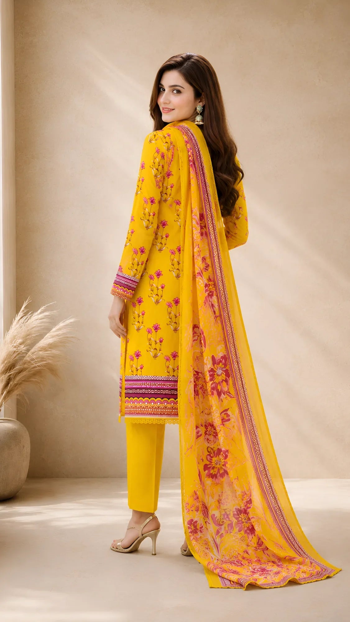 Rehan Digital Printed Lawn Unstitched 3 Piece Suit