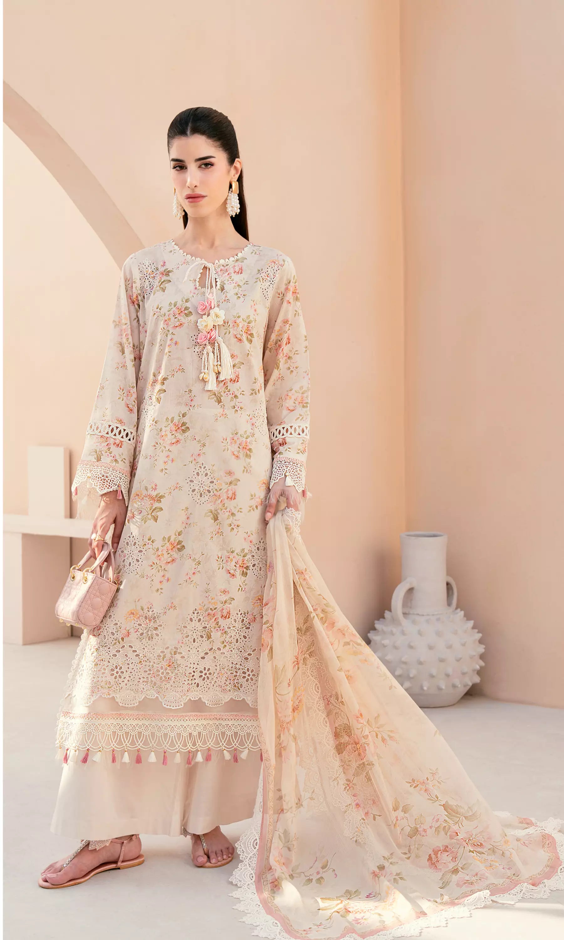 Halcyon Embroidered Lawn Unstitched 3 Piece Suit — Classic Edit