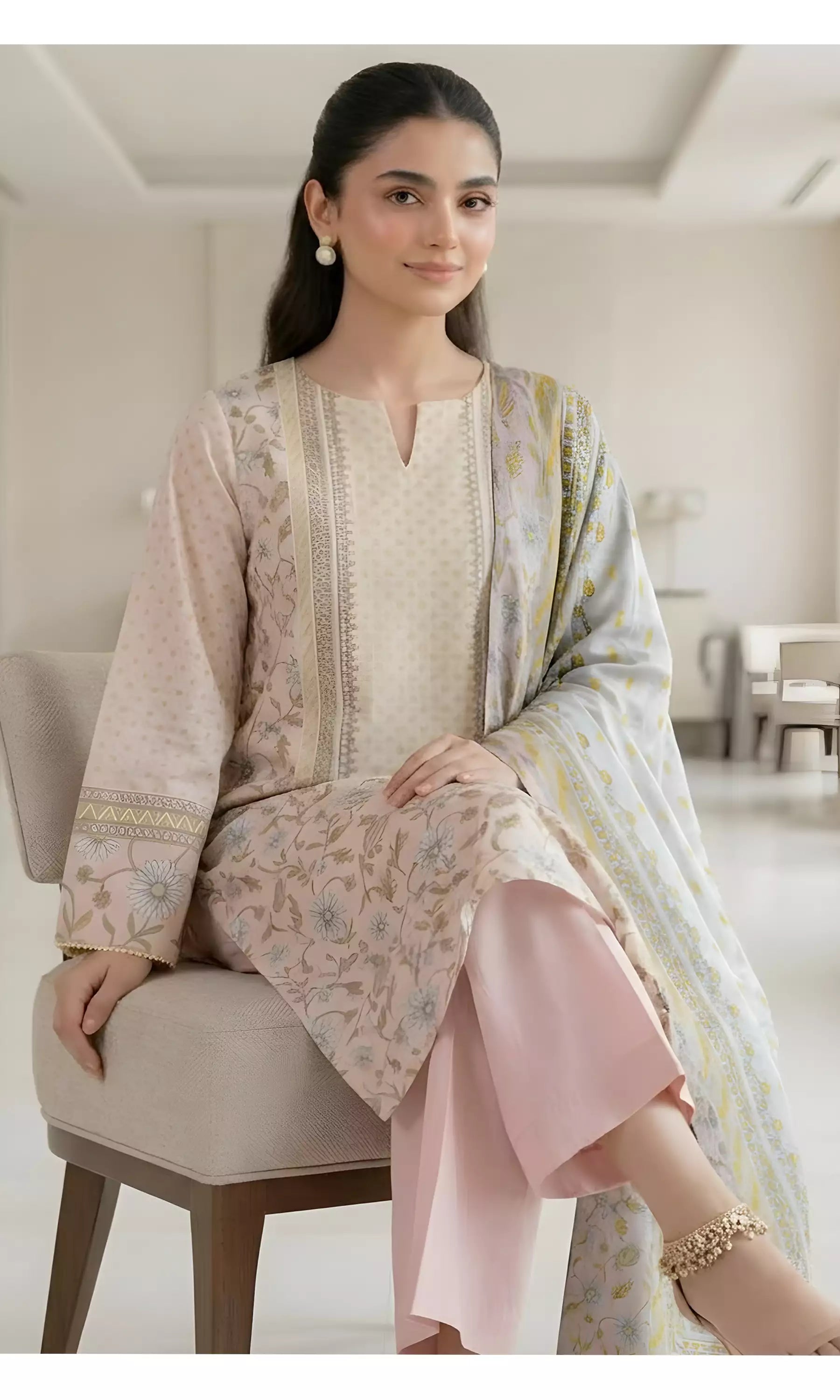 Genevra Digital Printed Lawn Unstitched 3 Piece Suit