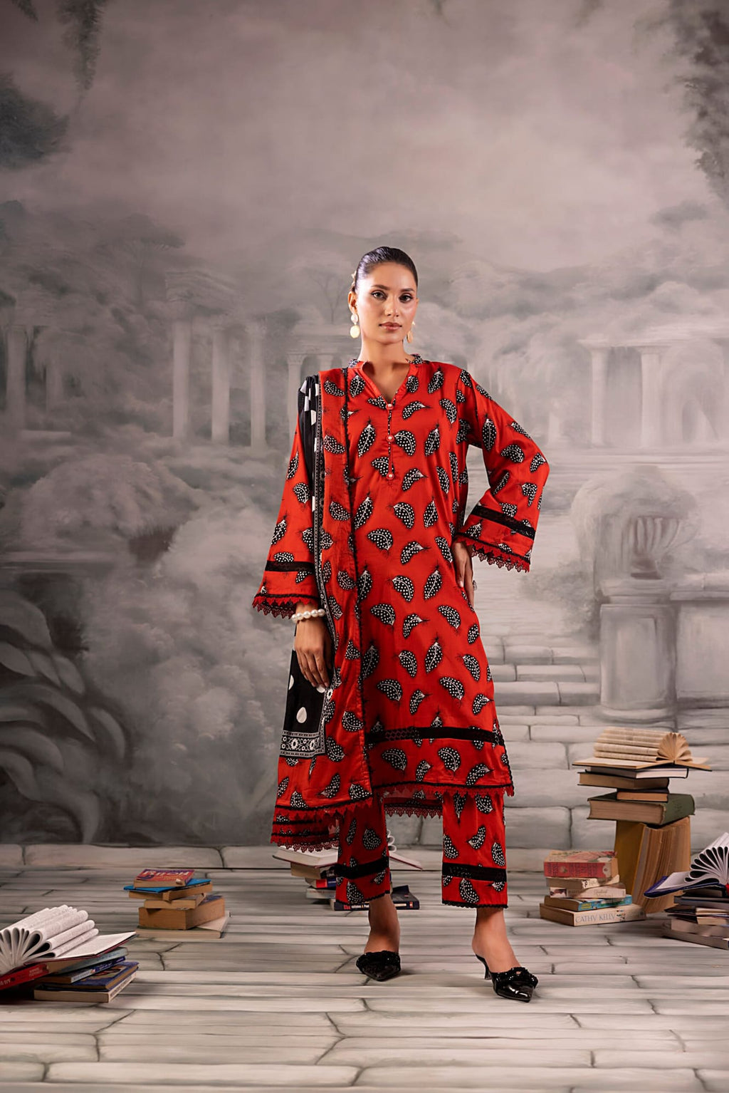 Chandni Digital Printed Lawn Unstitched 3 Piece Suit