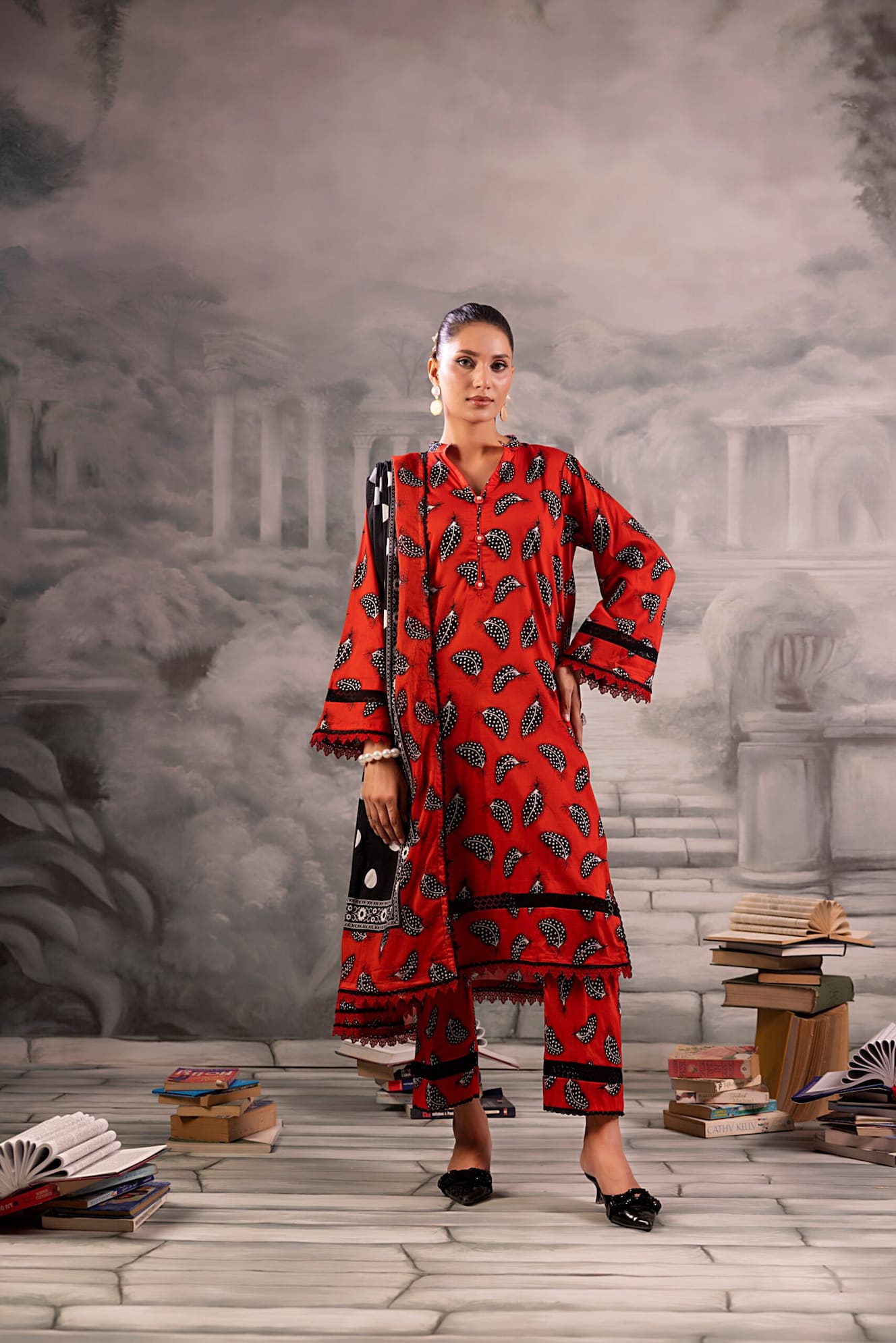 Chandni Digital Printed Lawn Unstitched 3 Piece Suit