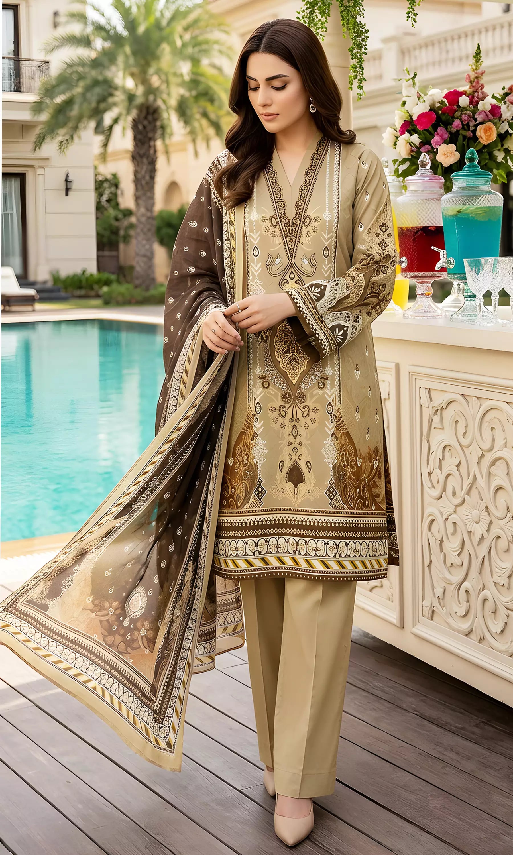 Prisha Digital Printed Lawn Unstitched 3 Piece Suit