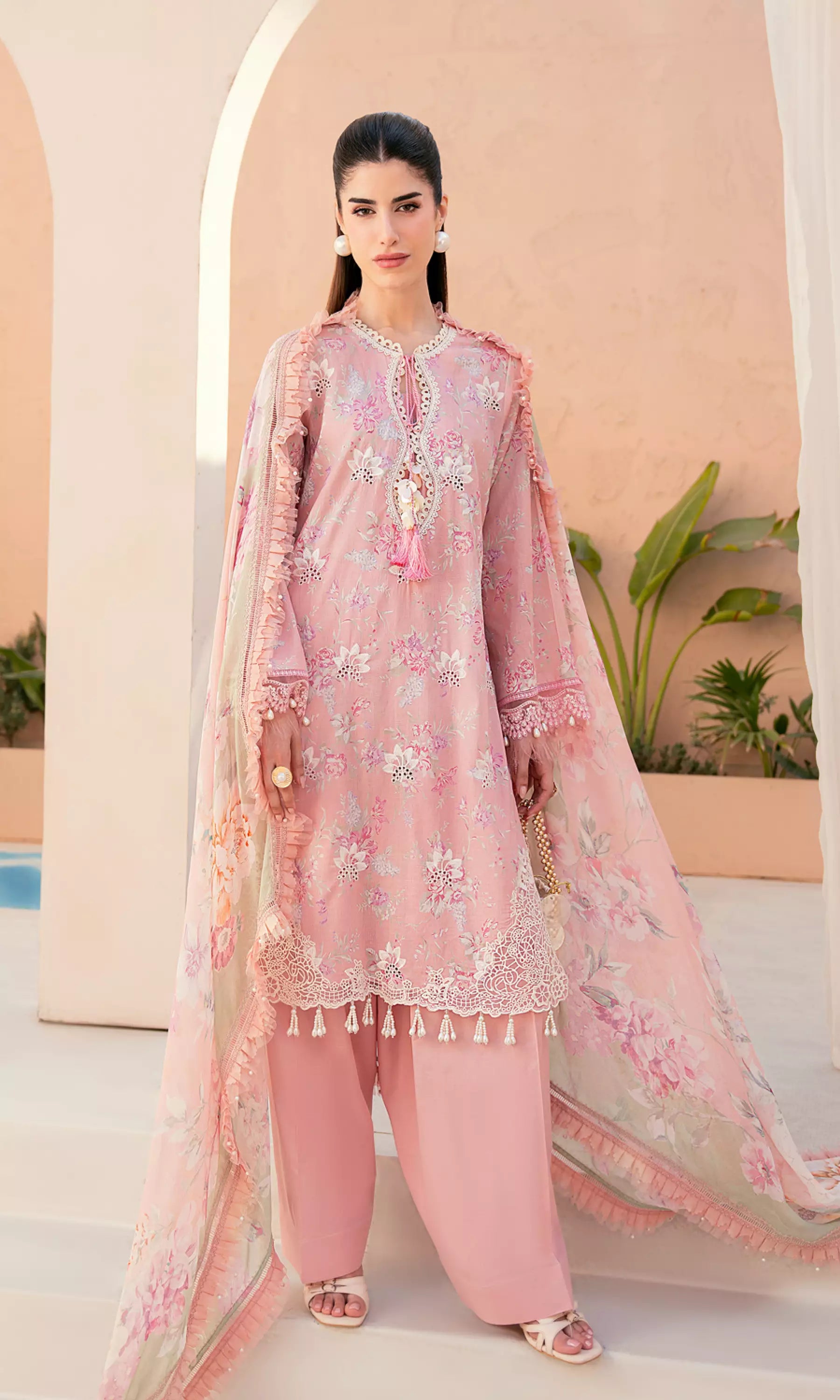 Freesia Embroidered Lawn Unstitched 3 Piece Suit — Classic Edit