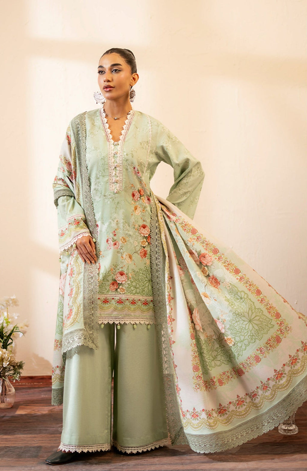 Aveline Digital Printed Khaddar Unstitched 3 Piece Suit