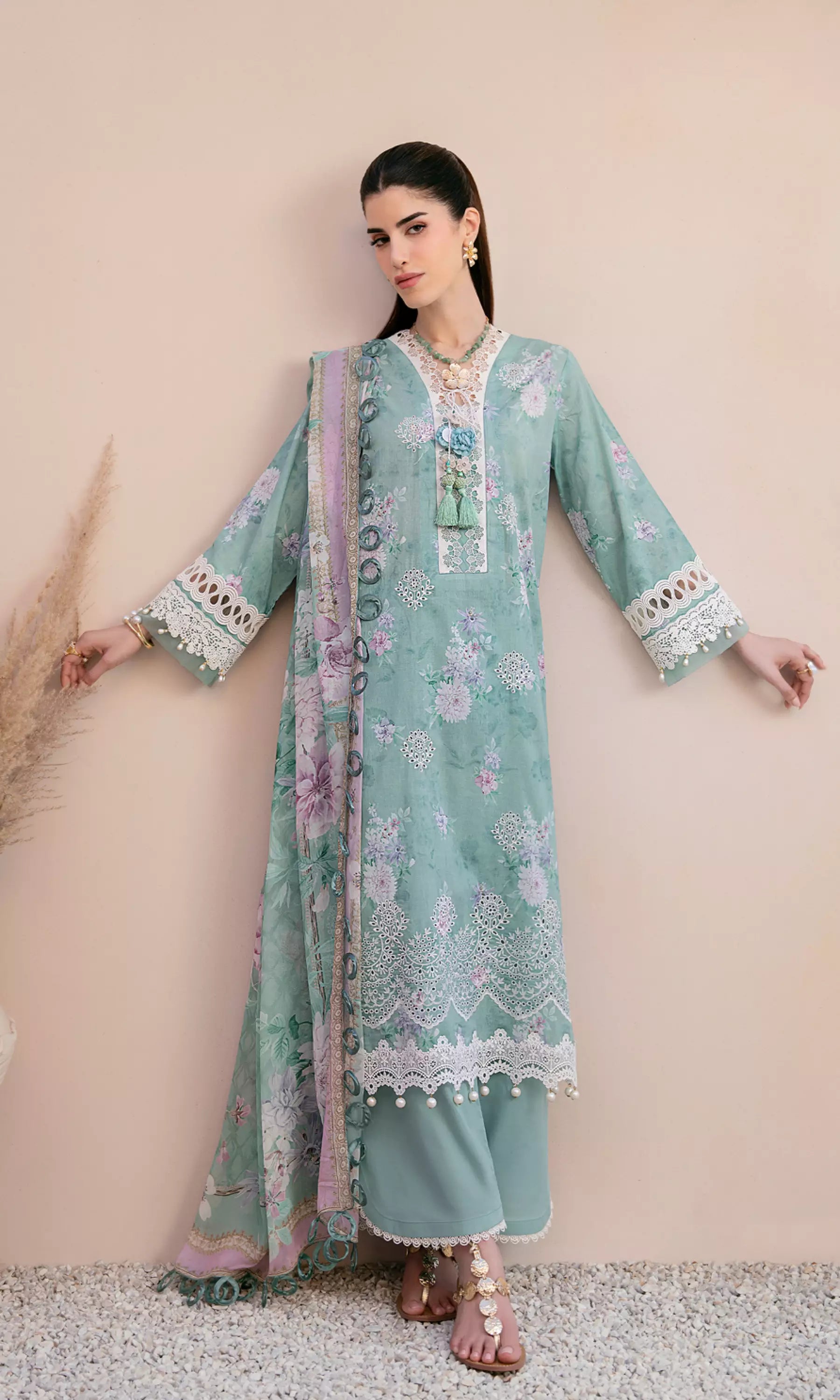 Odette Embroidered Lawn Unstitched 3 Piece Suit — Classic Edit