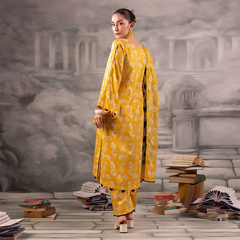 Dilnaz Digital Printed Lawn Unstitched 3 Piece Suit
