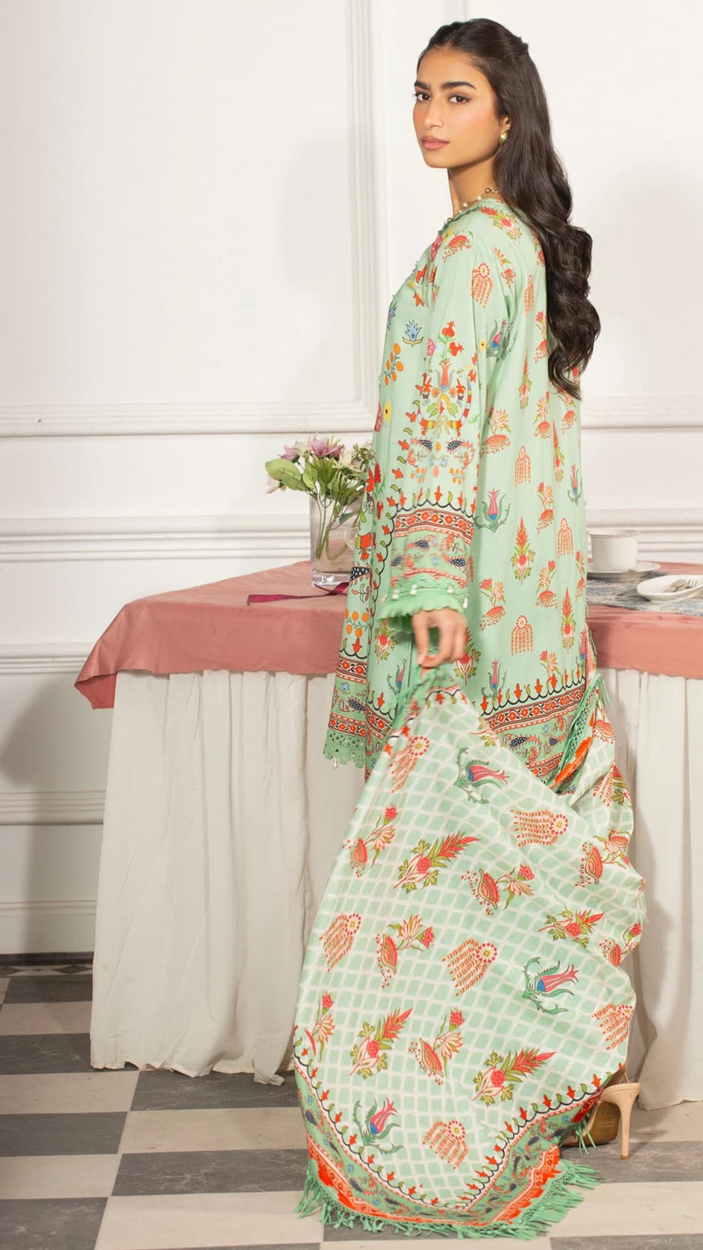 Eshaal Digital Printed Lawn Unstitched 3 Piece Suit