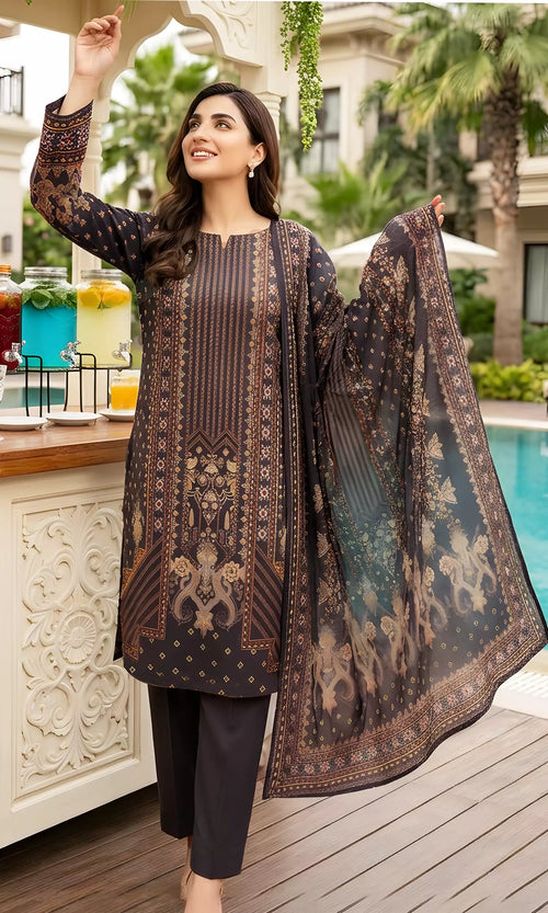 Digital Printed Lawn 3PC Suit