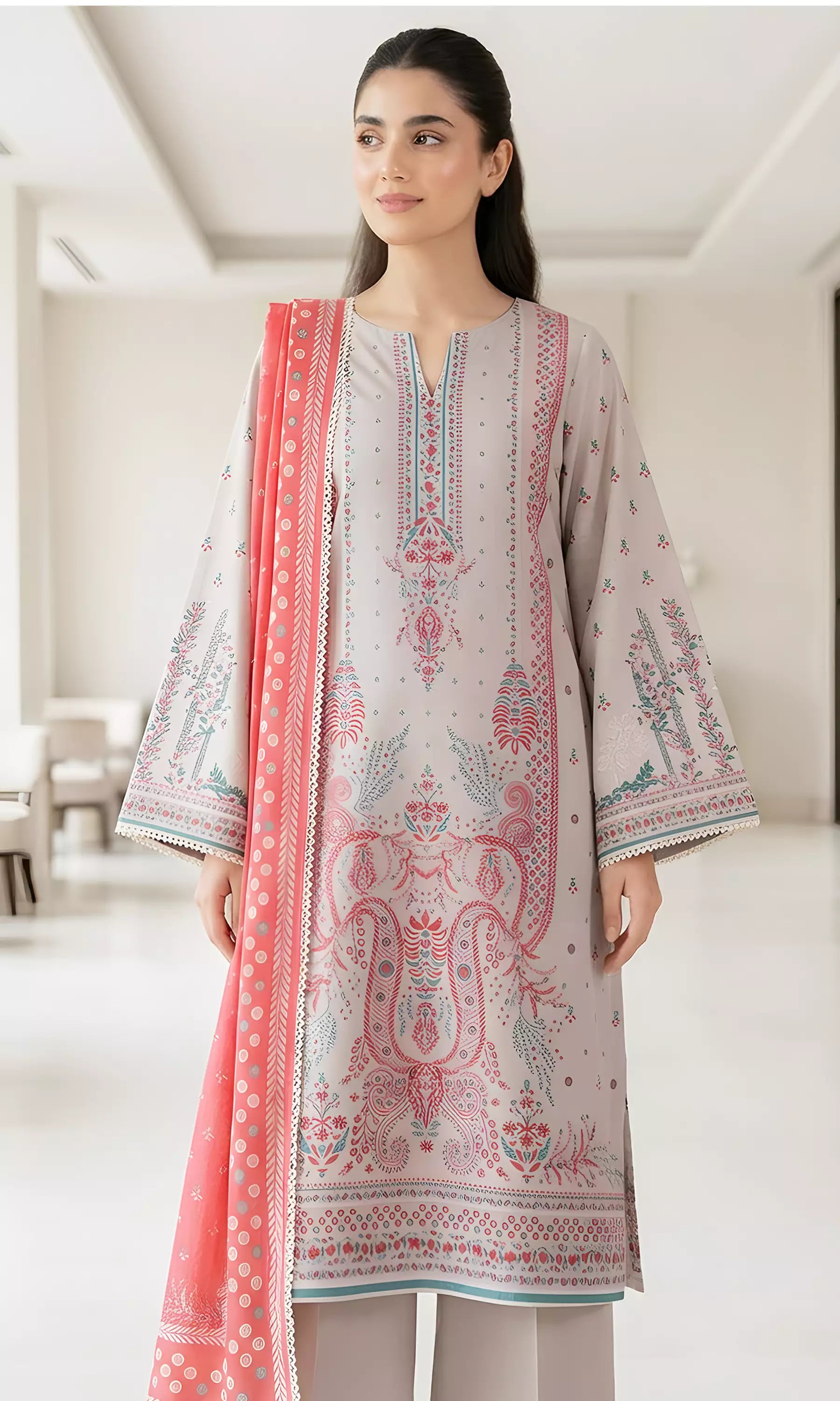 Adore Digital Printed Lawn Unstitched 3 Piece Suit