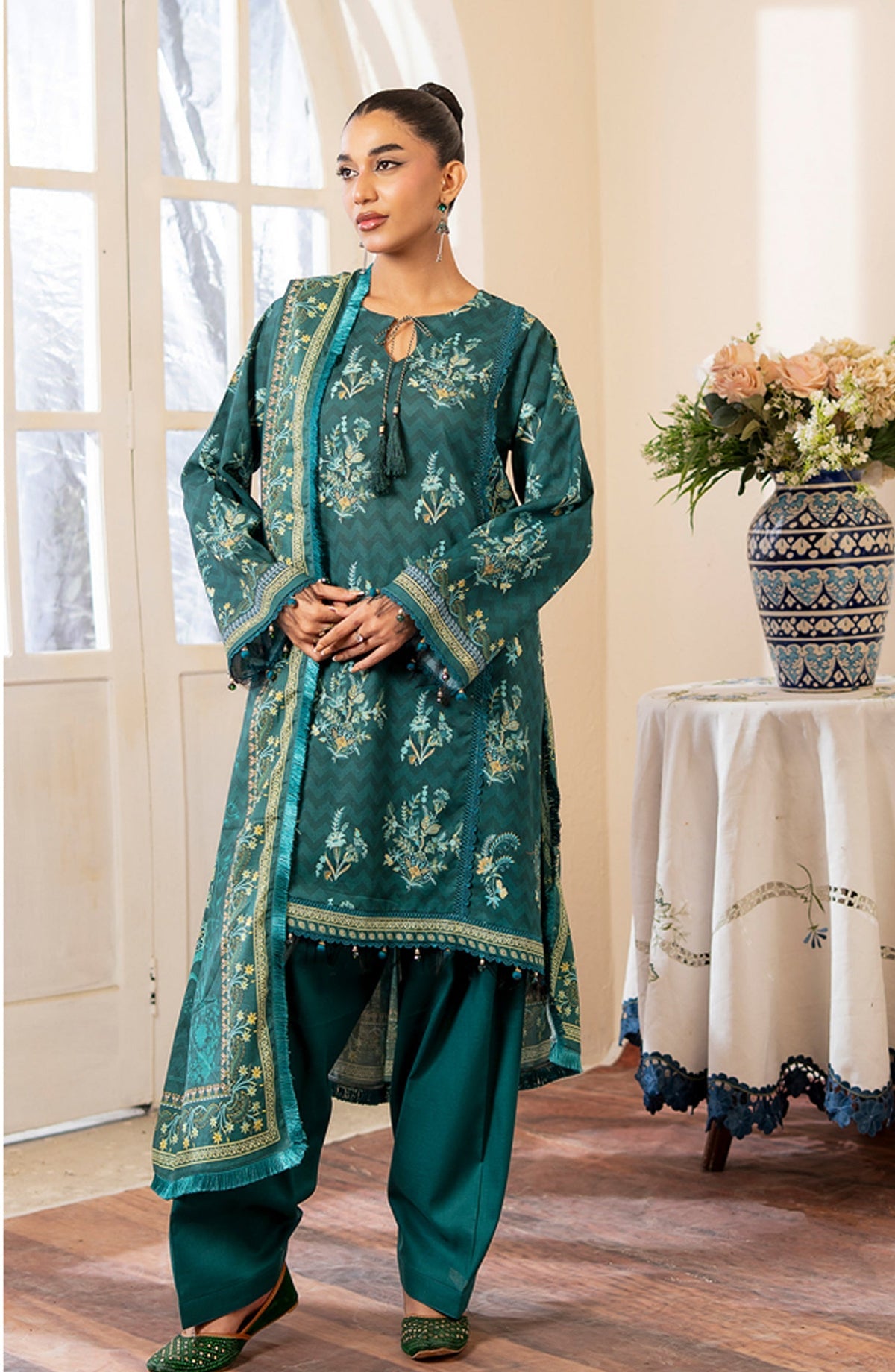 Celestine Digital Printed Khaddar Unstitched 3 Piece Suit