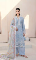 Tehreem Embroidered Lawn Unstitched 3 Piece Suit — Classic Edit