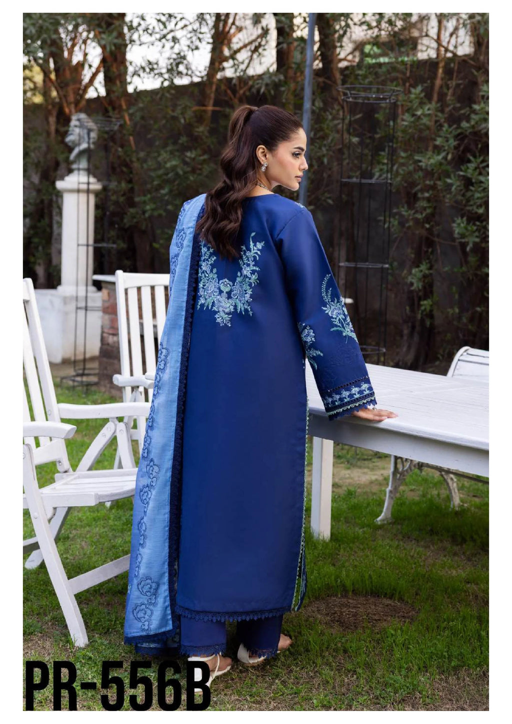 Qandeel Embroidered Lawn Unstitched 3 Piece Suit — Luxury Edit