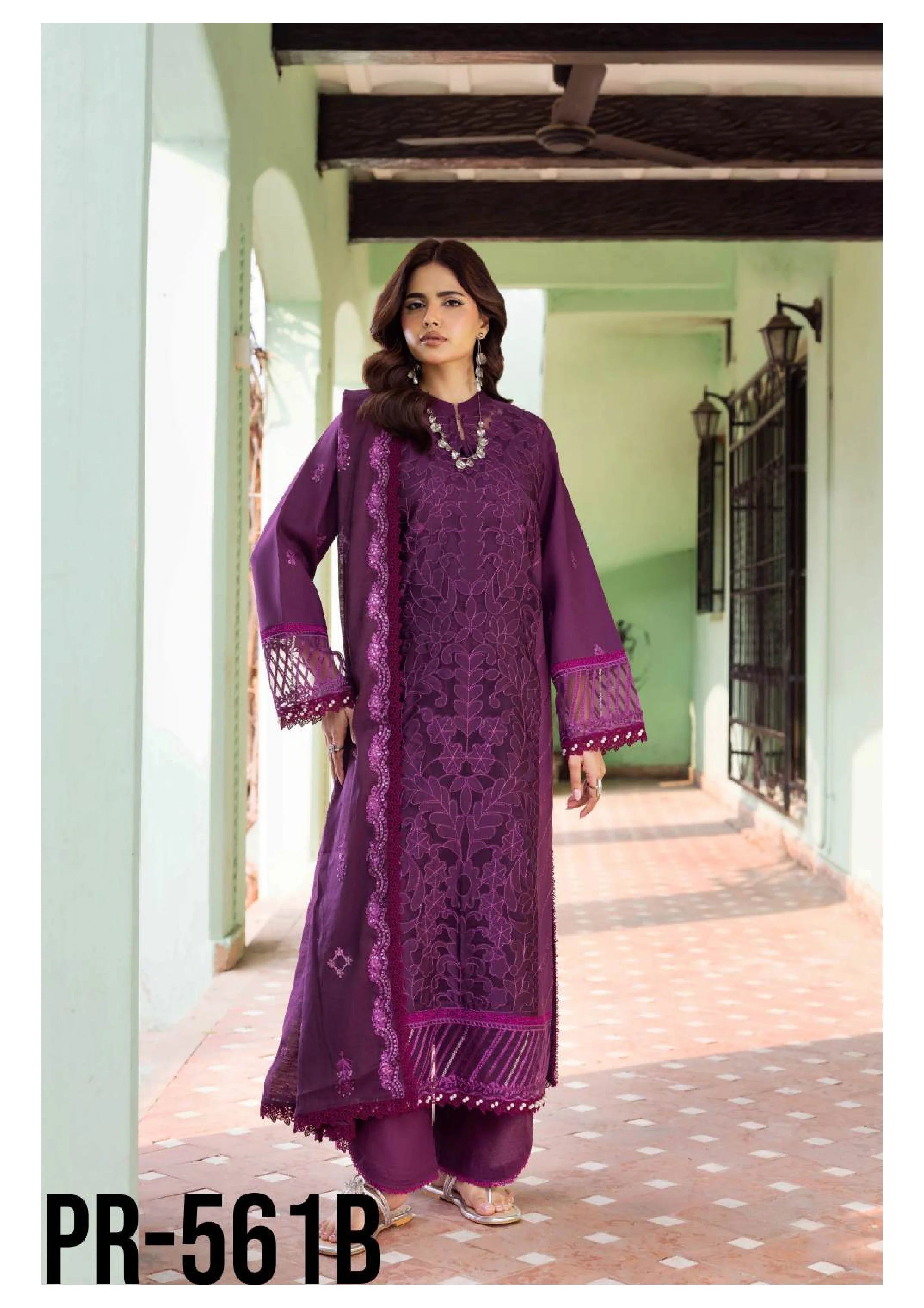 Topaz Embroidered Lawn Unstitched 3 Piece Suit — Luxury Edit
