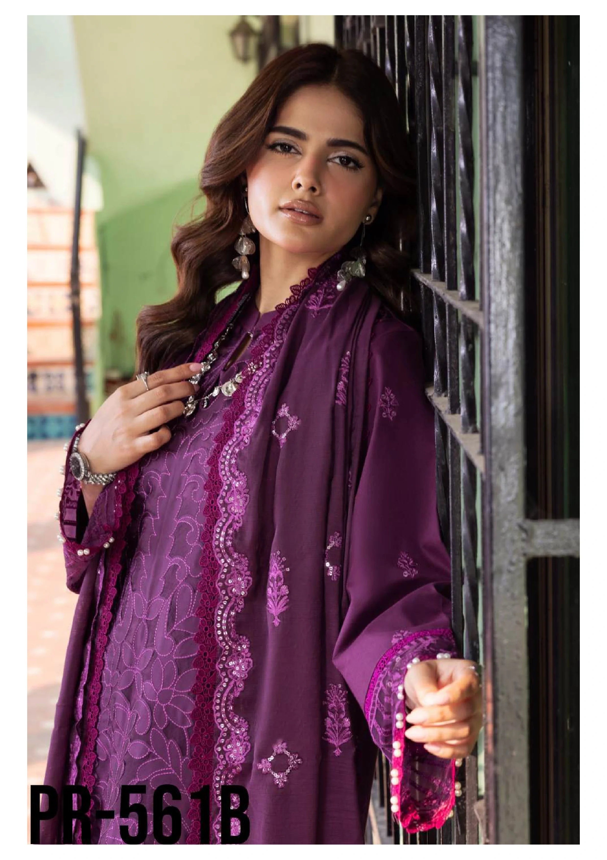 Rida Embroidered Lawn Unstitched 3 Piece Suit — Luxury Edit