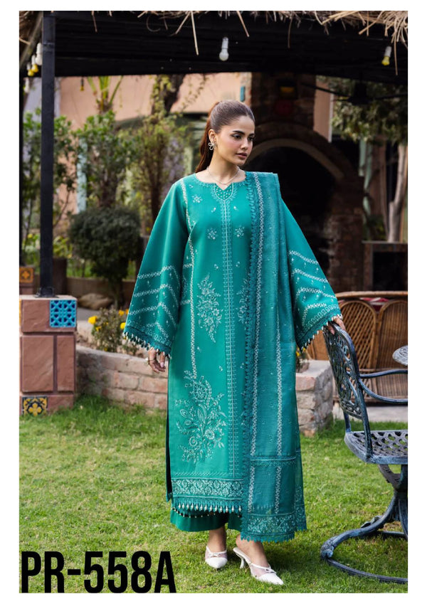 Sana Embroidered Lawn Unstitched 3 Piece Suit — Luxury Edit