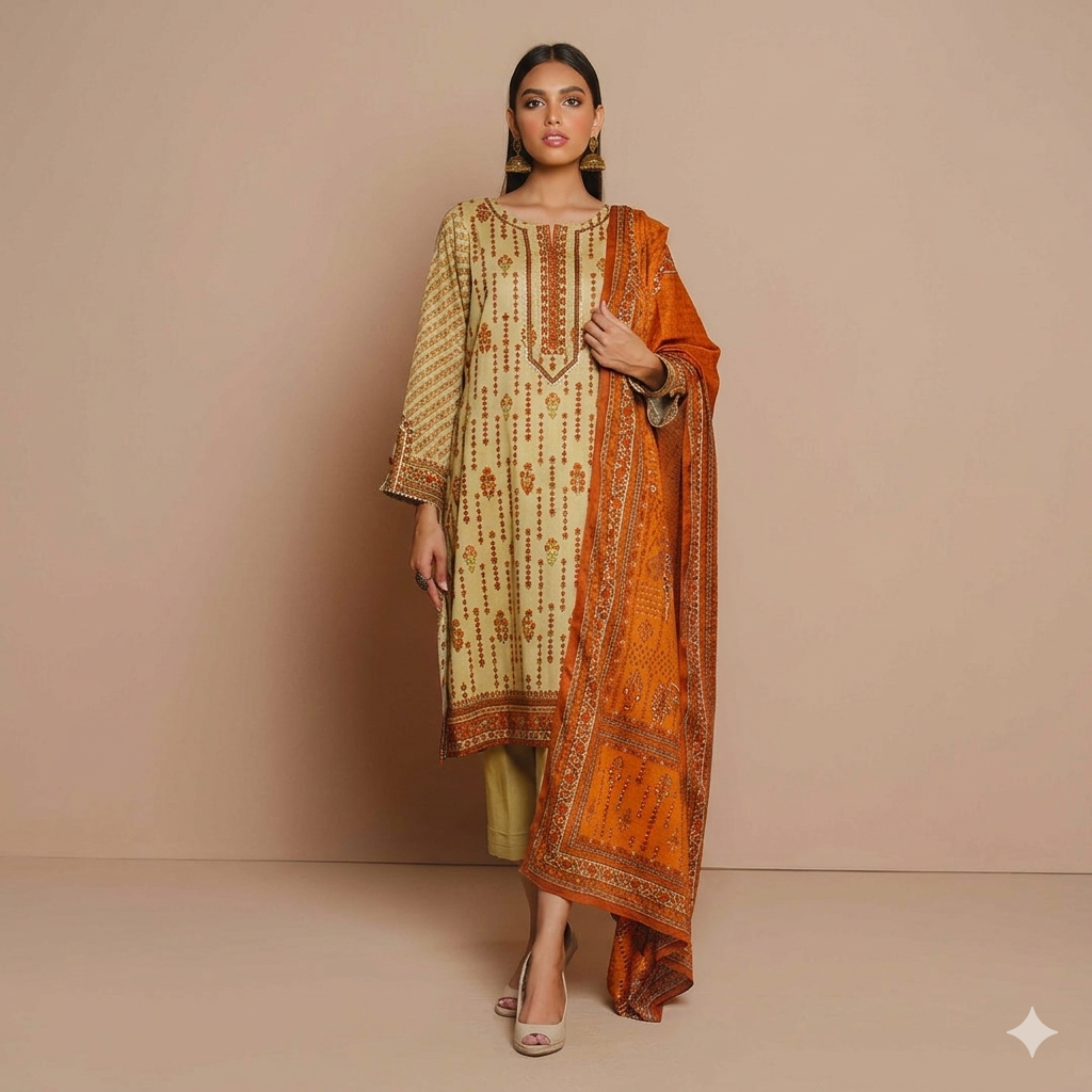 Jovanna Digital Printed Lawn Unstitched 3 Piece Suit