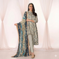 Hira Digital Printed Lawn Unstitched 3 Piece Suit