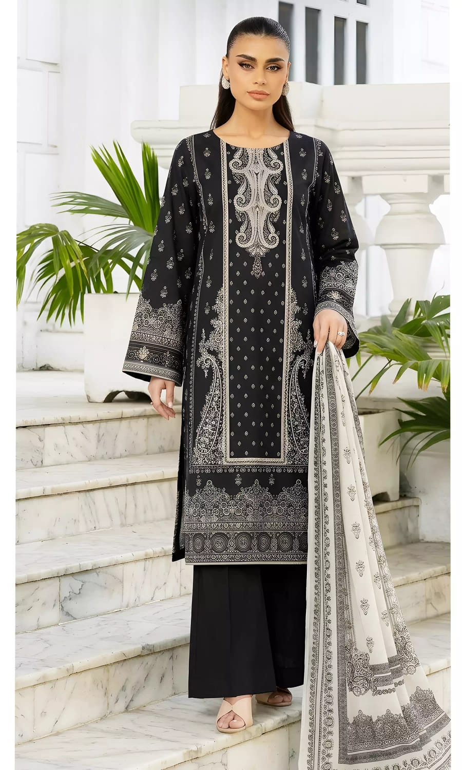 Thistle Digital Printed Lawn Unstitched 3 Piece Suit