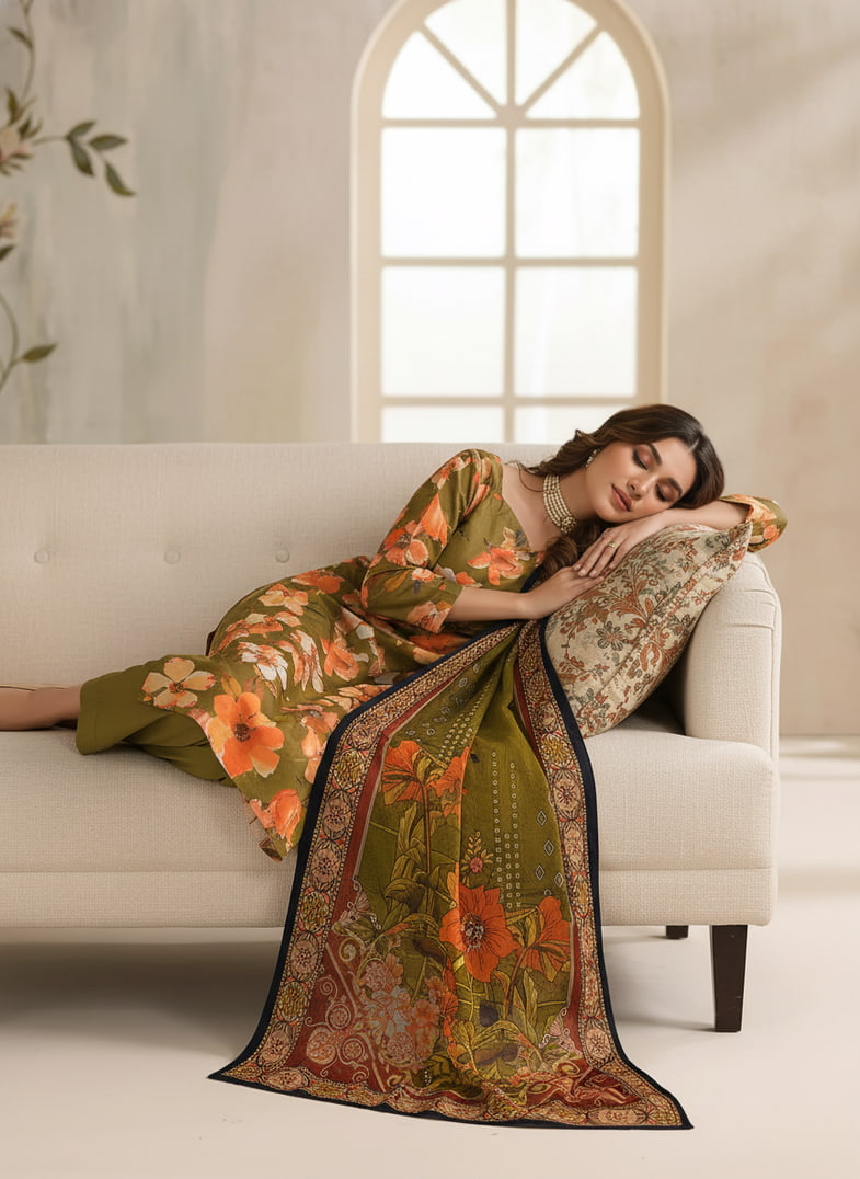Isolde Digital Printed Lawn Unstitched 3 Piece Suit