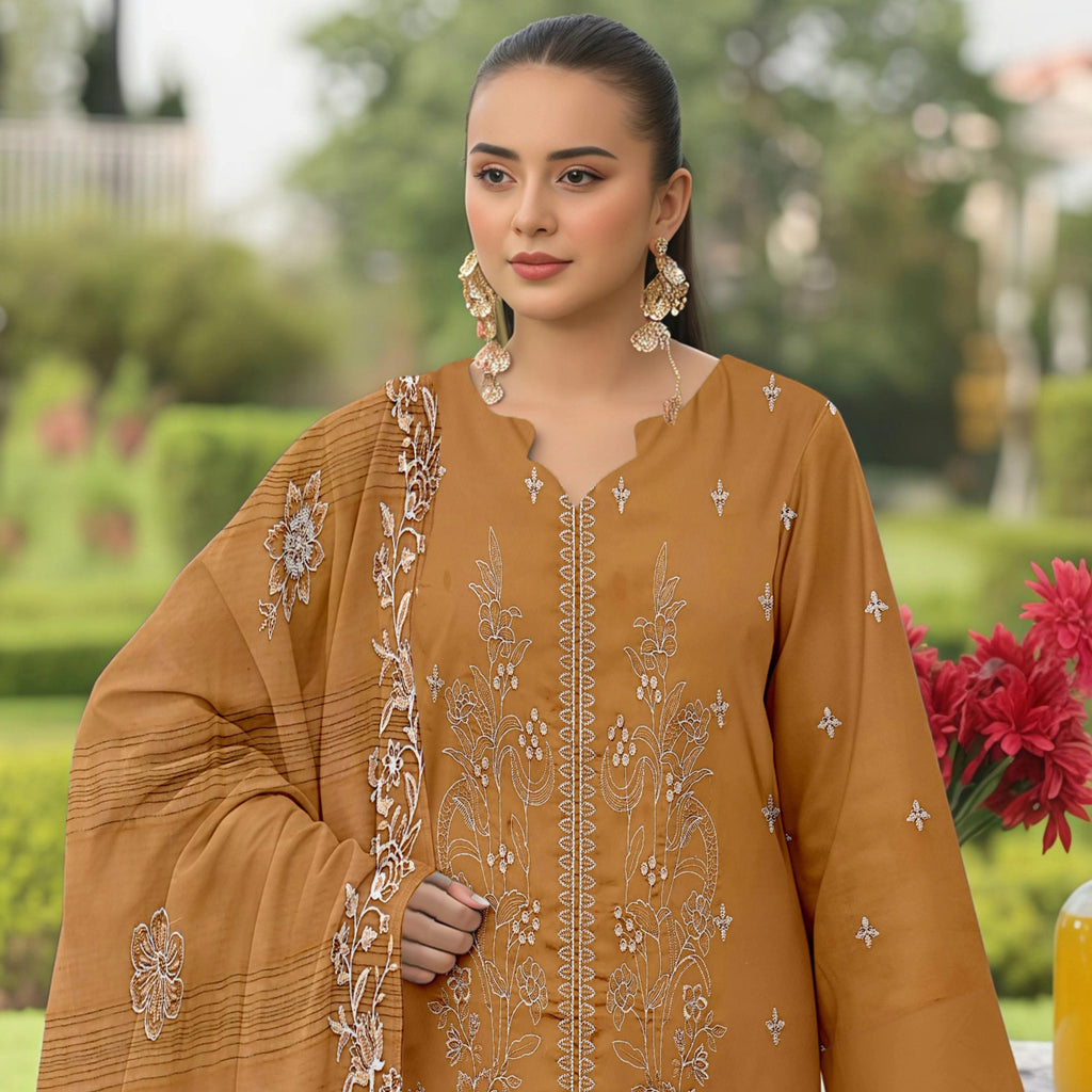 Xylia Embroidered Lawn Unstitched 3 Piece Suit — Premium Edit
