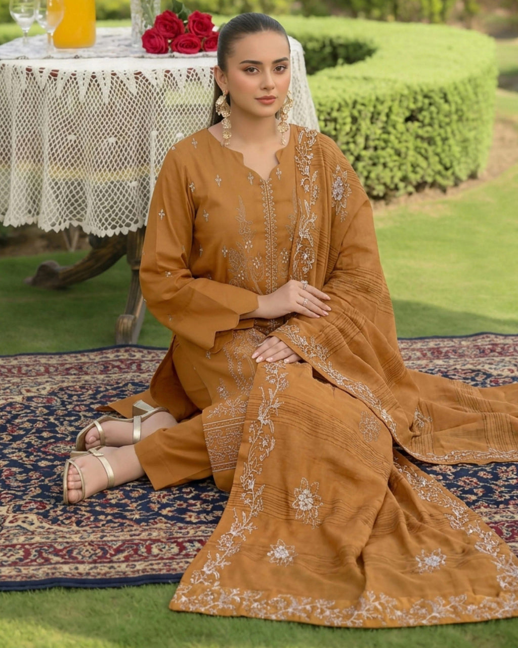 Xylia Embroidered Lawn Unstitched 3 Piece Suit — Premium Edit