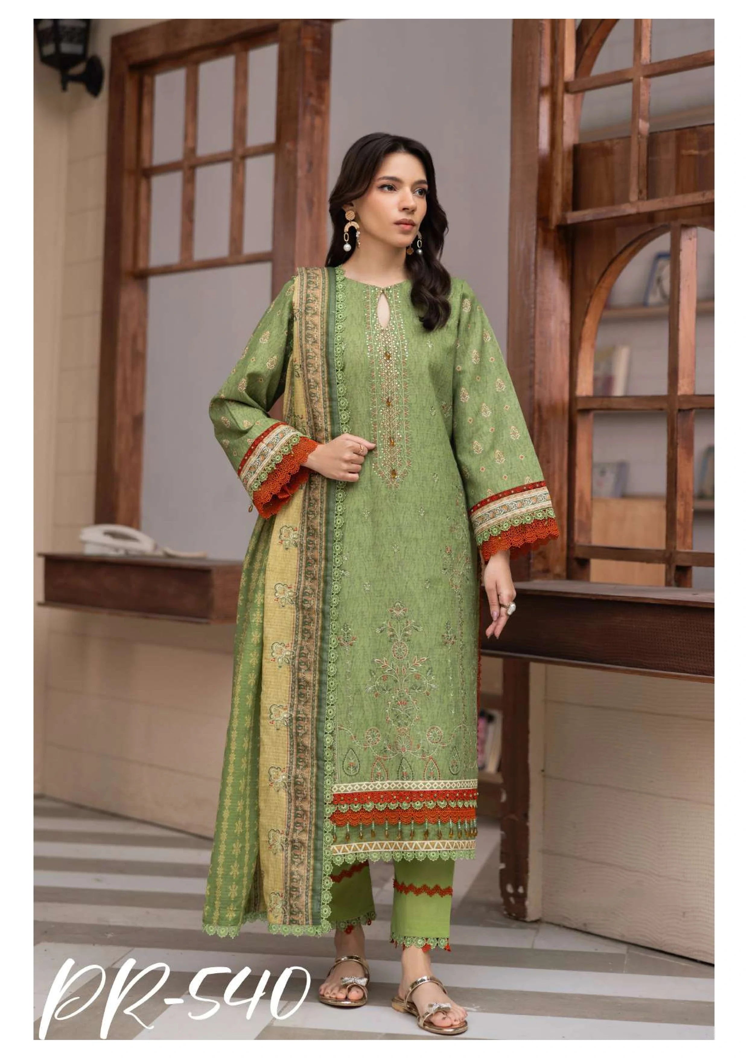 Anaya Embroidered Lawn Unstitched 3 Piece Suit — Classic Edit