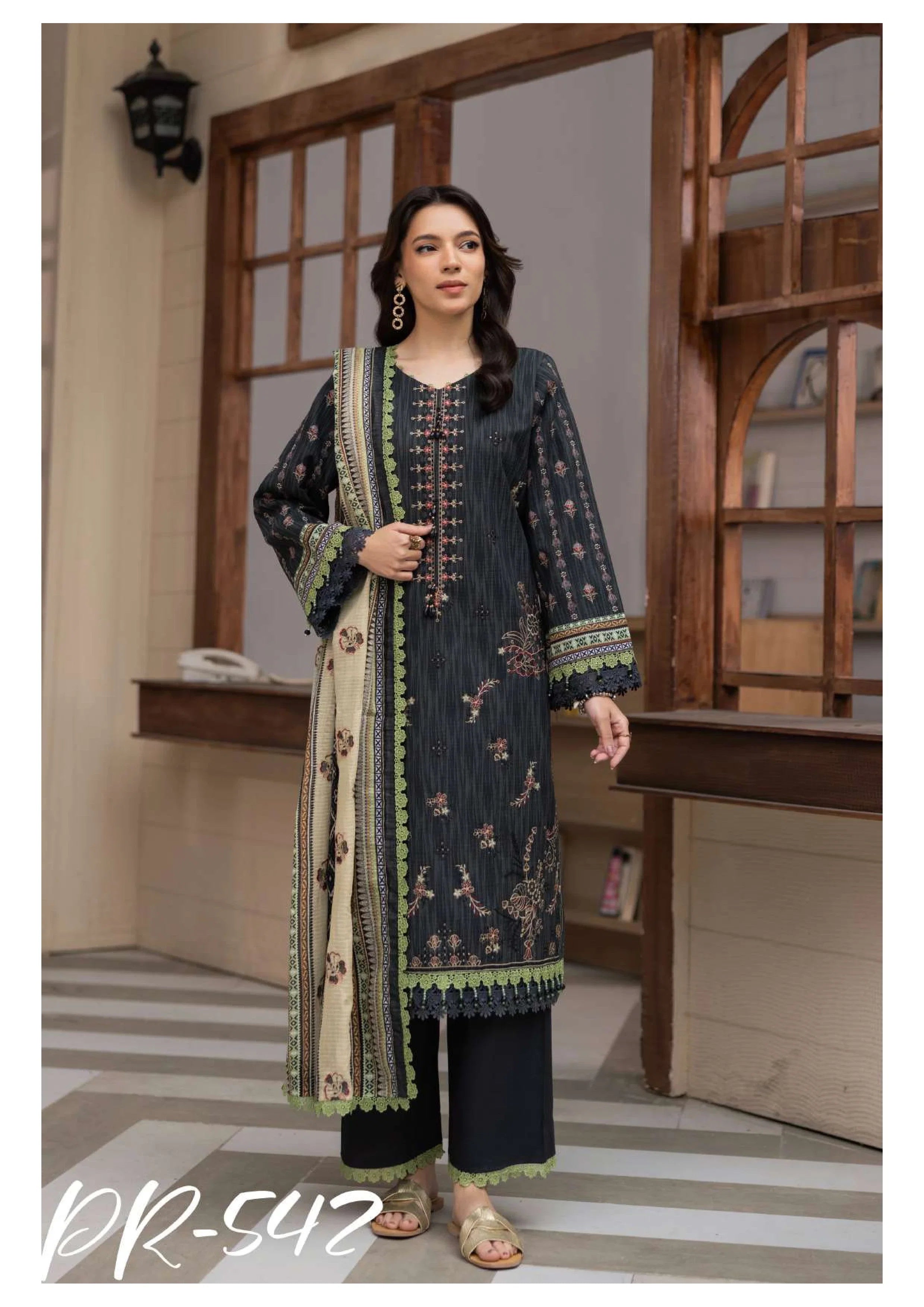 Estelle Embroidered Lawn Unstitched 3 Piece Suit — Classic Edit