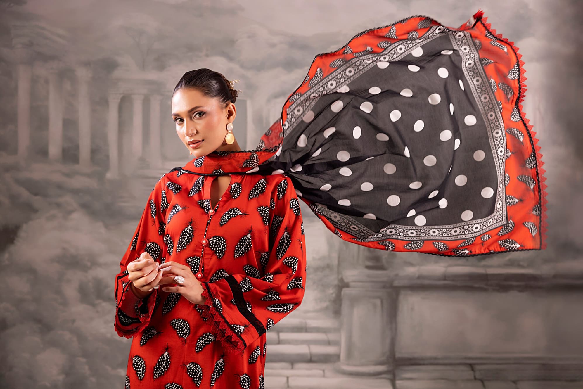 Chandni Digital Printed Lawn Unstitched 3 Piece Suit