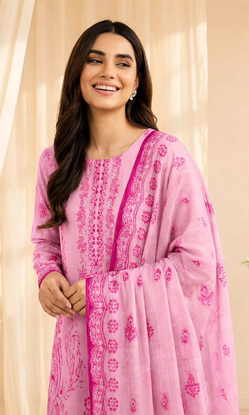 Beenish Digital Printed Lawn Unstitched 3 Piece Suit