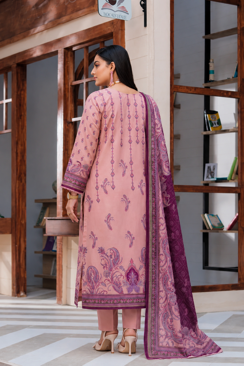 Bisma Digital Printed Lawn Unstitched 3 Piece Suit