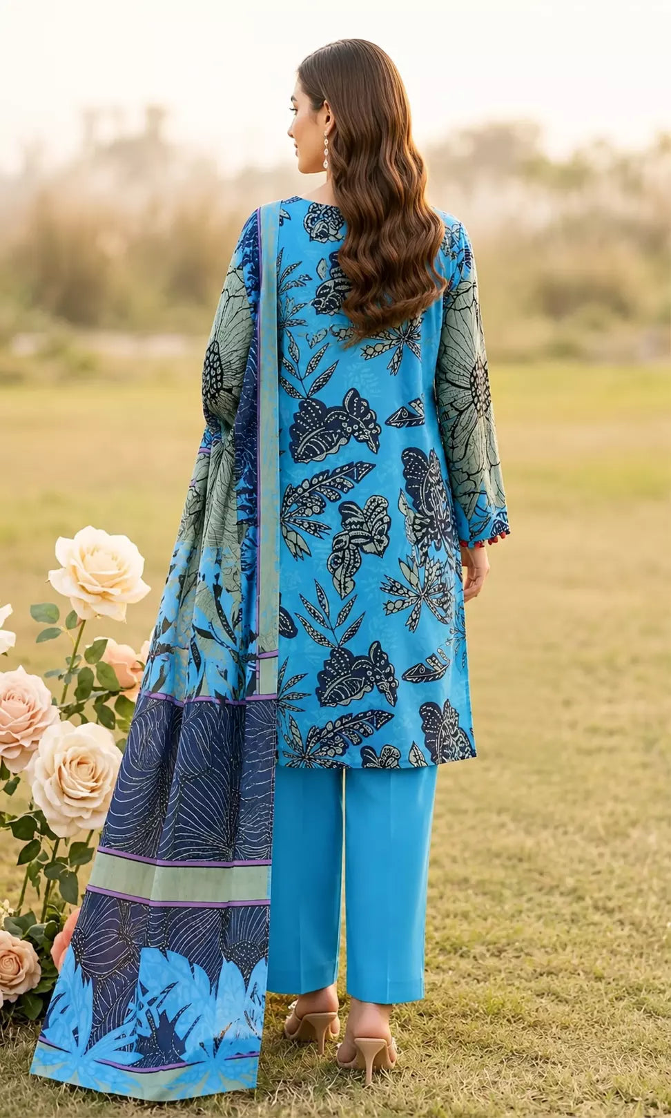 Rosalie Digital Printed Lawn Unstitched 3 Piece Suit