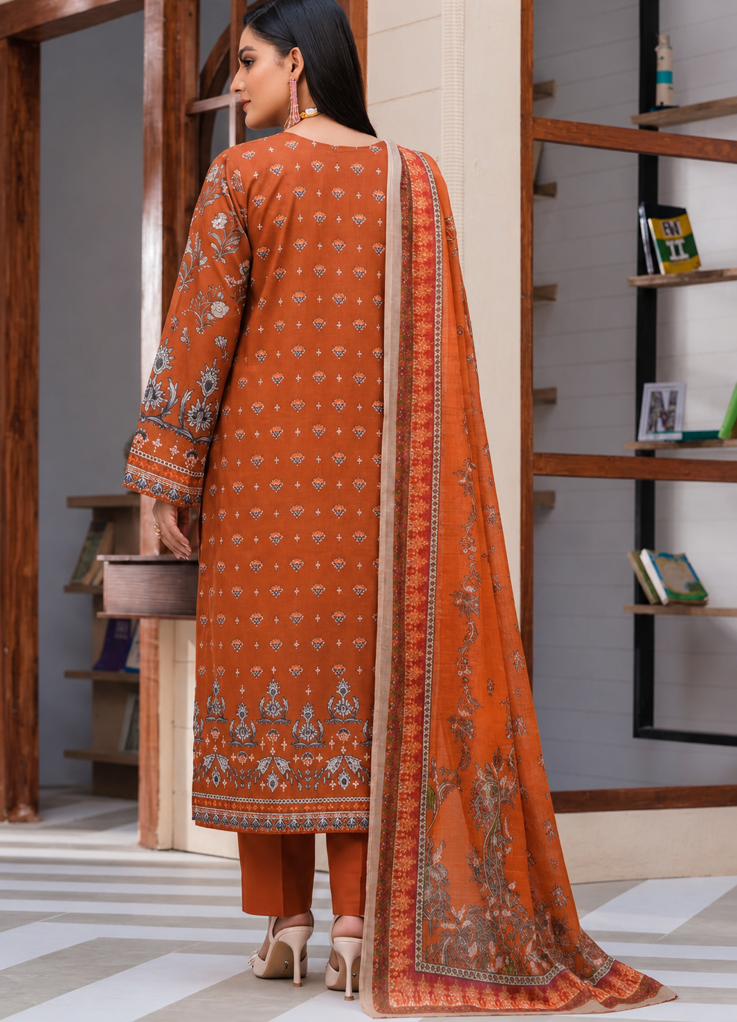 Ember Digital Printed Lawn Unstitched 3 Piece Suit