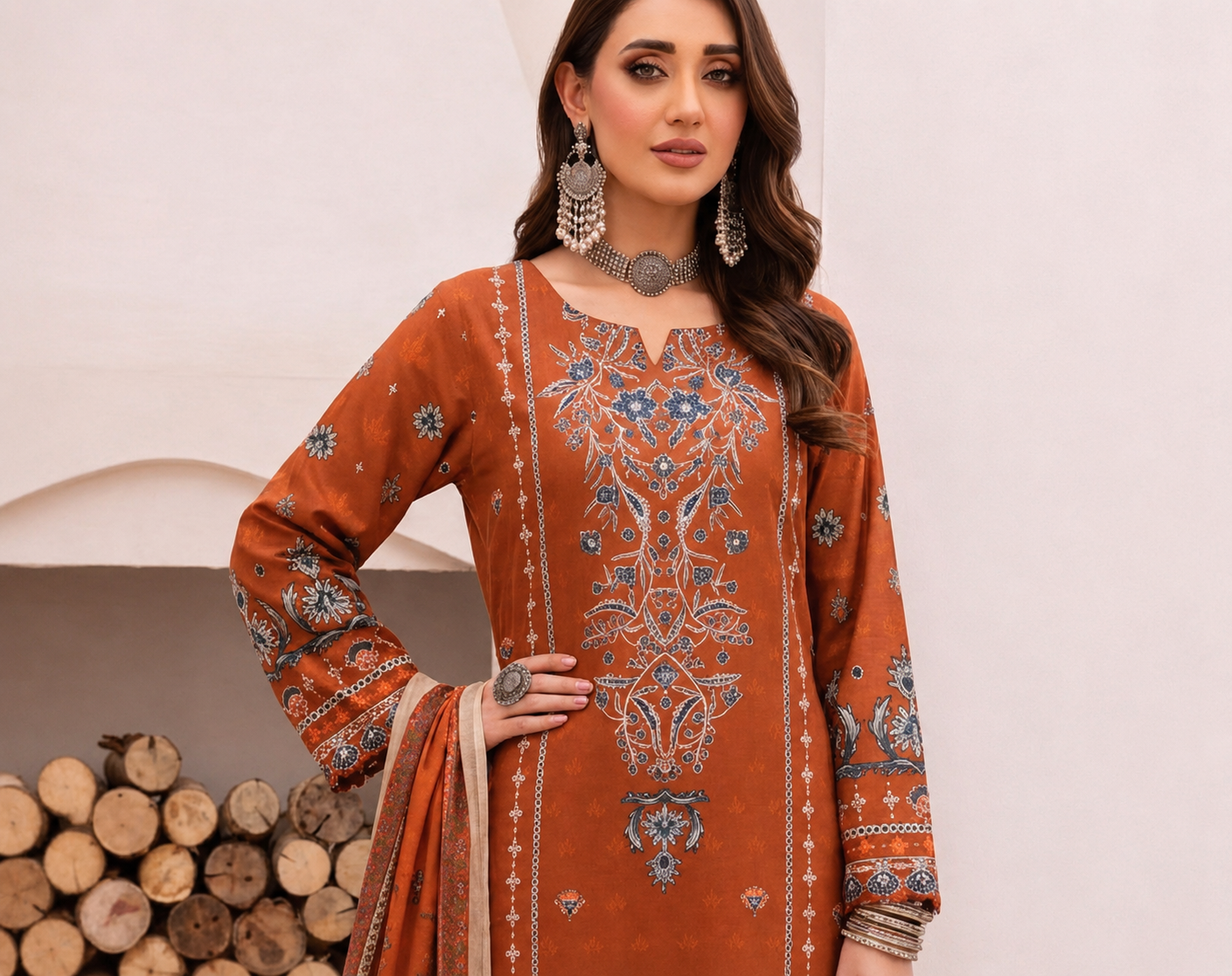 Ember Digital Printed Lawn Unstitched 3 Piece Suit