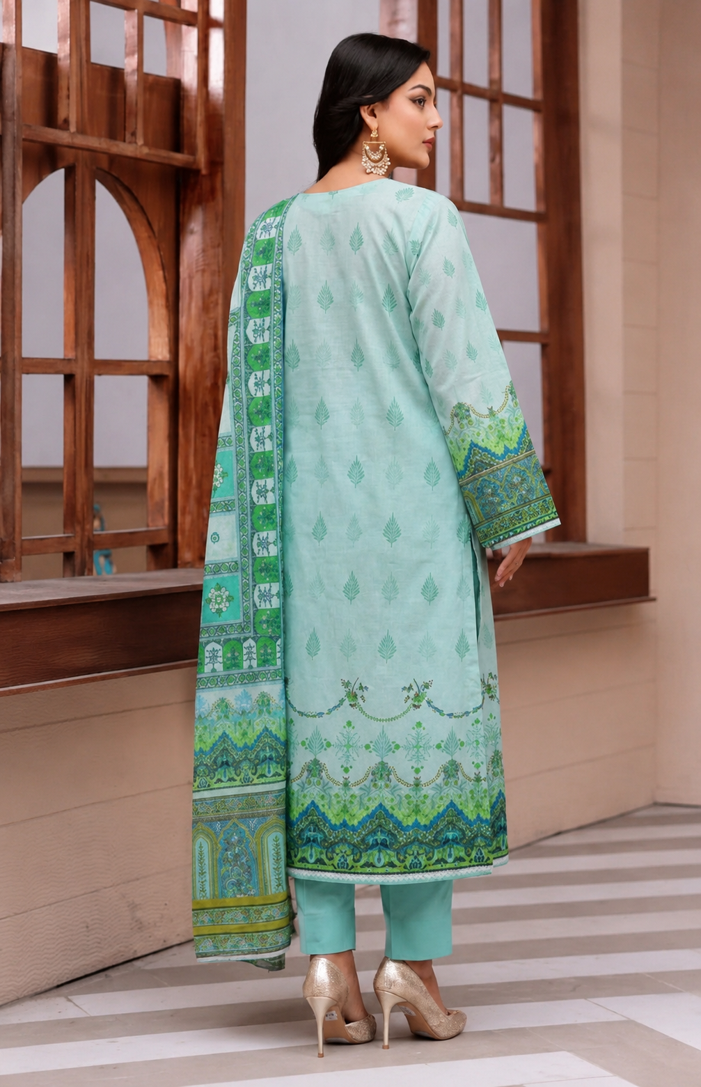 Yumna Digital Printed Lawn Unstitched 3 Piece Suit