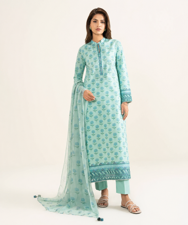 Feriha Digital Printed Lawn Unstitched 3 Piece Suit