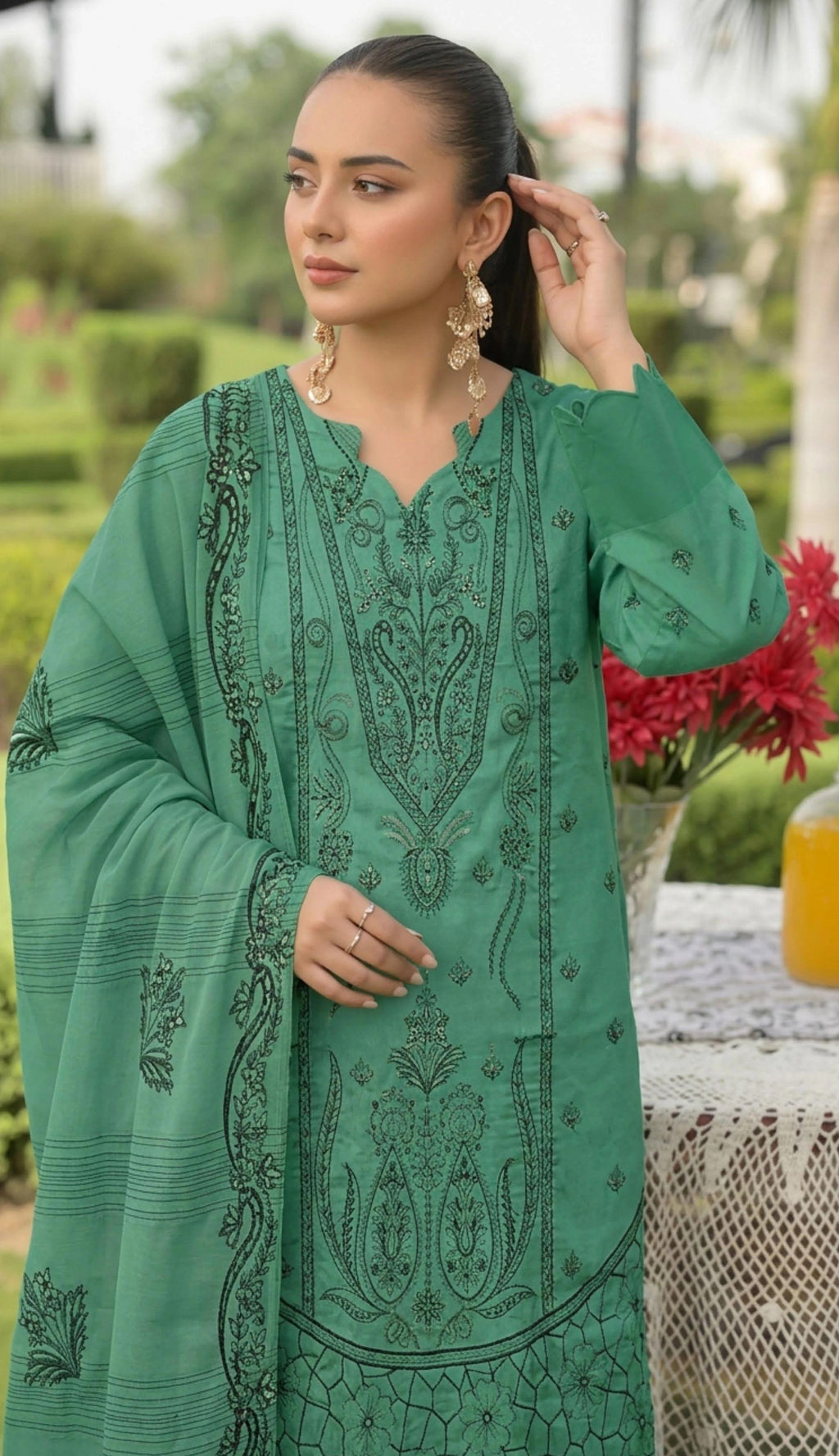 Wafa Embroidered Lawn Unstitched 3 Piece Suit — Premium Edit