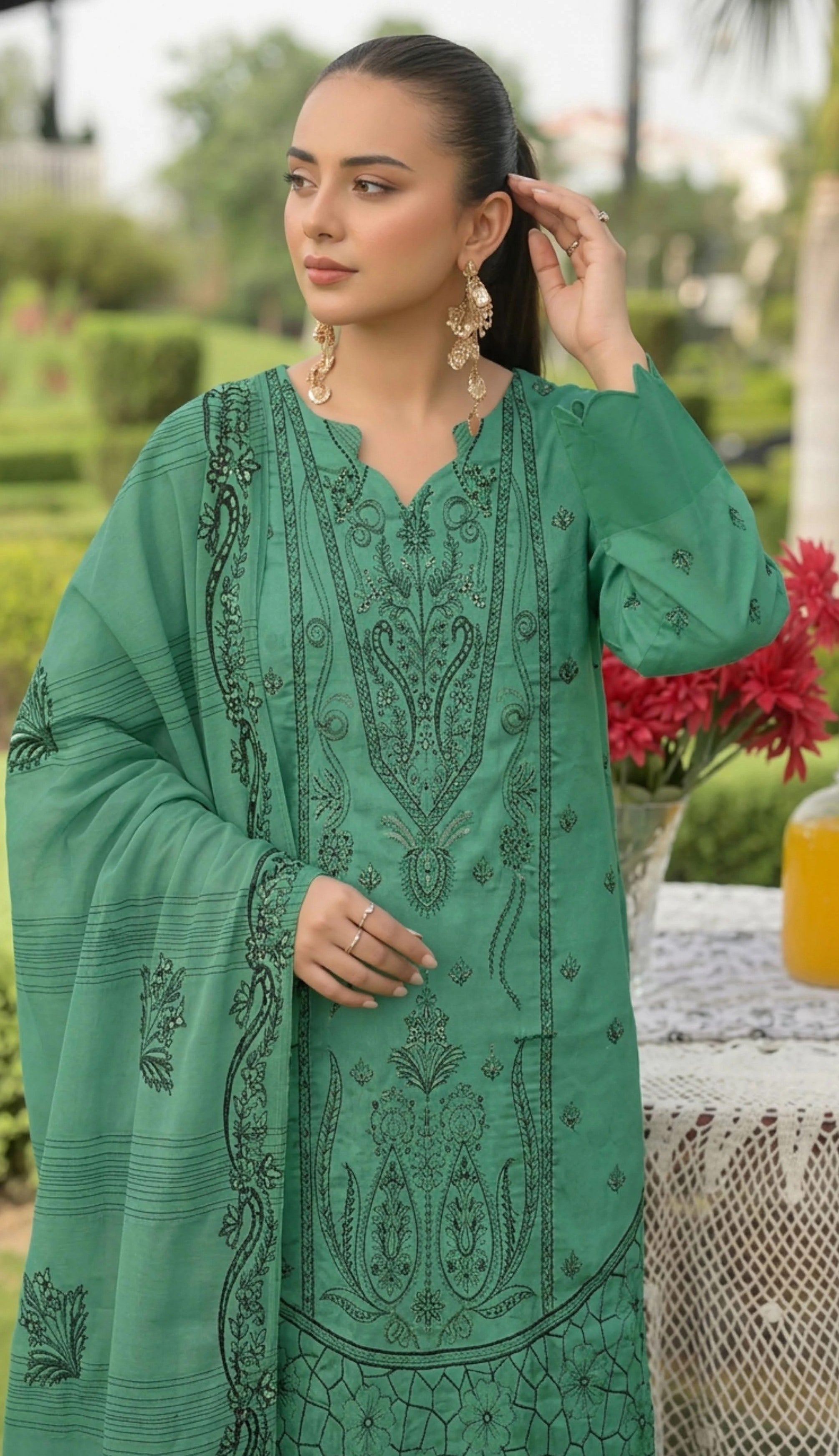 Wafa Embroidered Lawn Unstitched 3 Piece Suit — Premium Edit