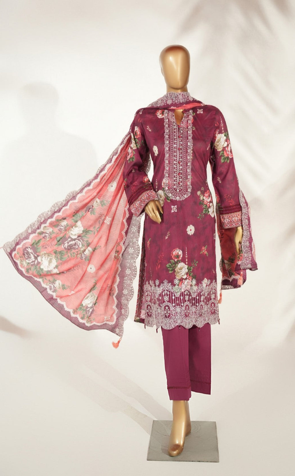 Gulrukh Embroidered Lawn Unstitched 3 Piece Suit — Classic Edit