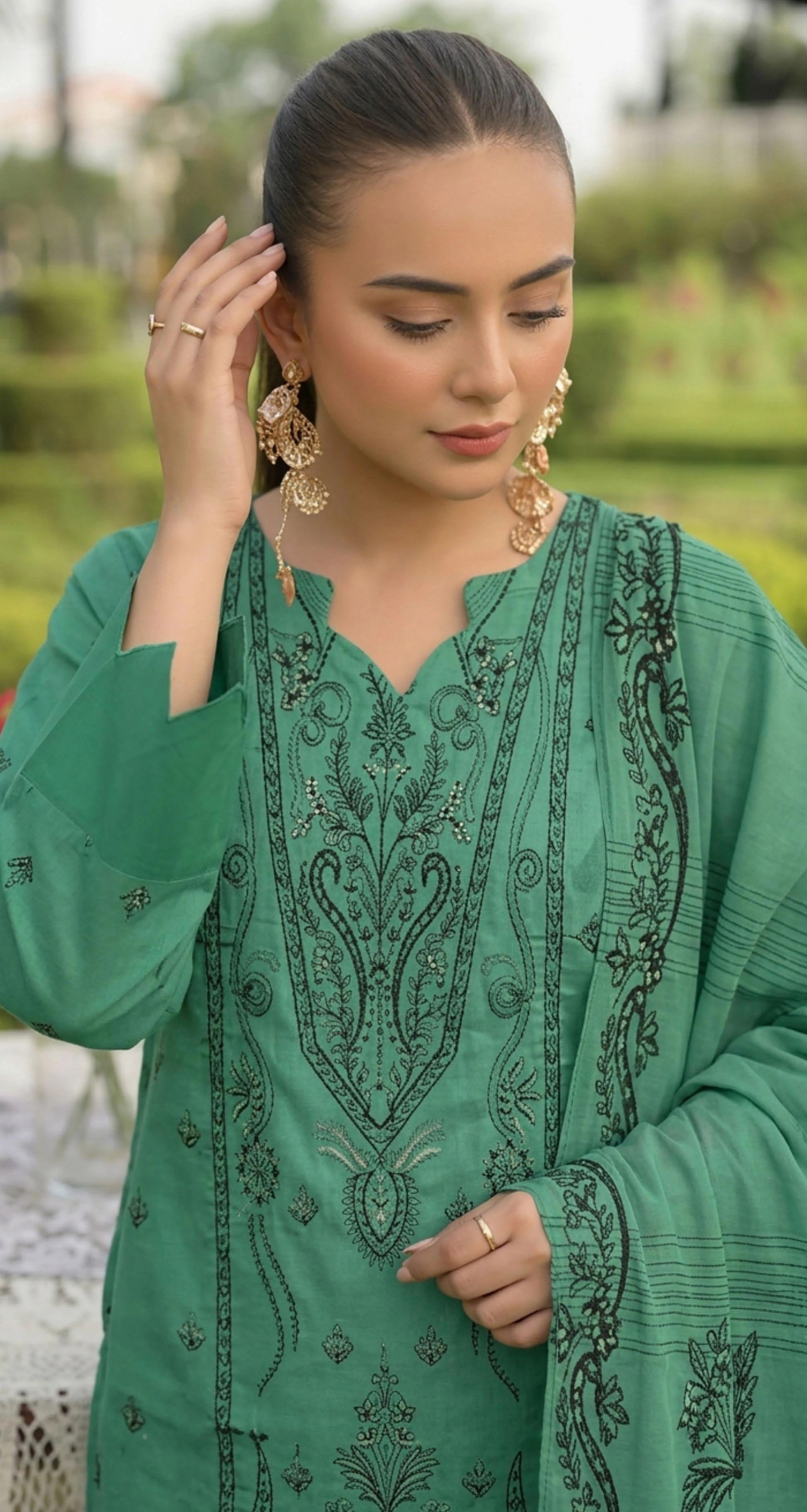 Wafa Embroidered Lawn Unstitched 3 Piece Suit — Premium Edit