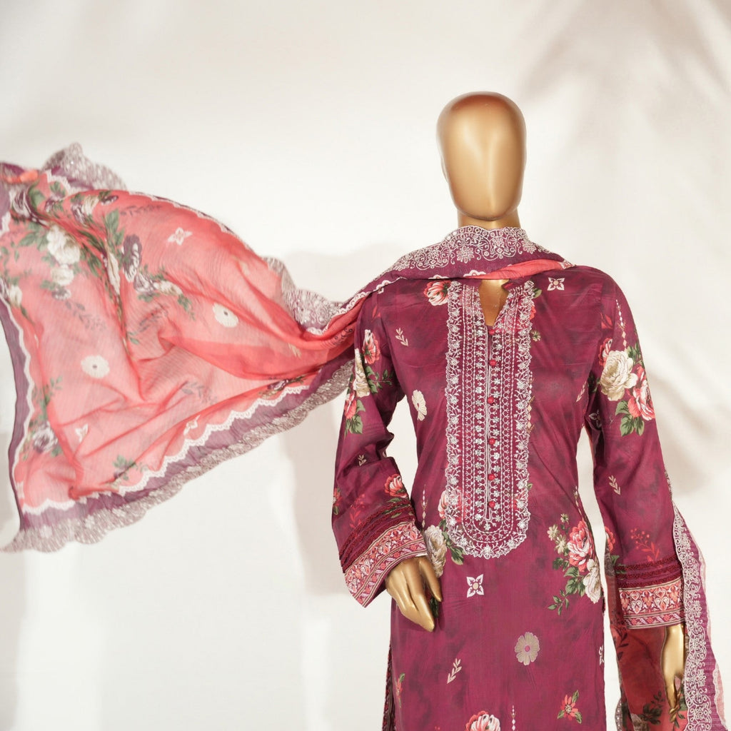 Gulrukh Embroidered Lawn Unstitched 3 Piece Suit — Classic Edit