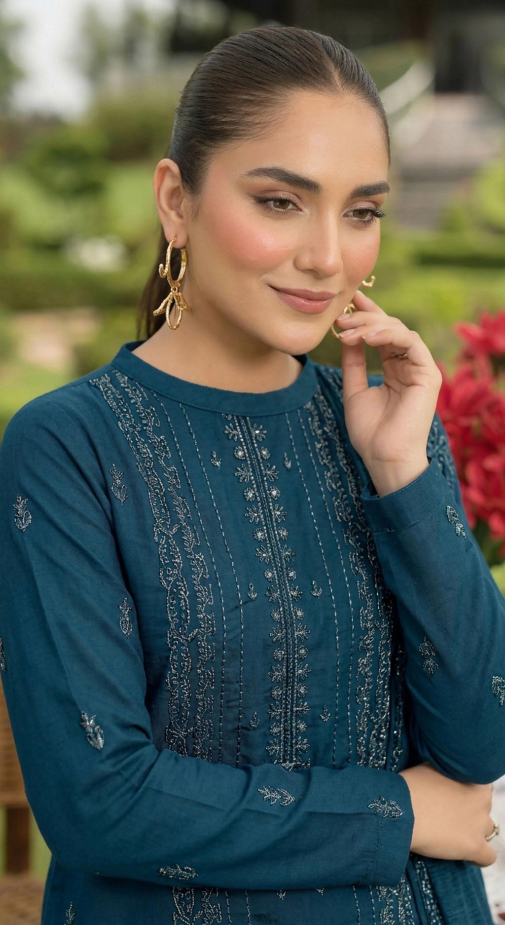 Veda Embroidered Lawn Unstitched 3 Piece Suit — Premium Edit