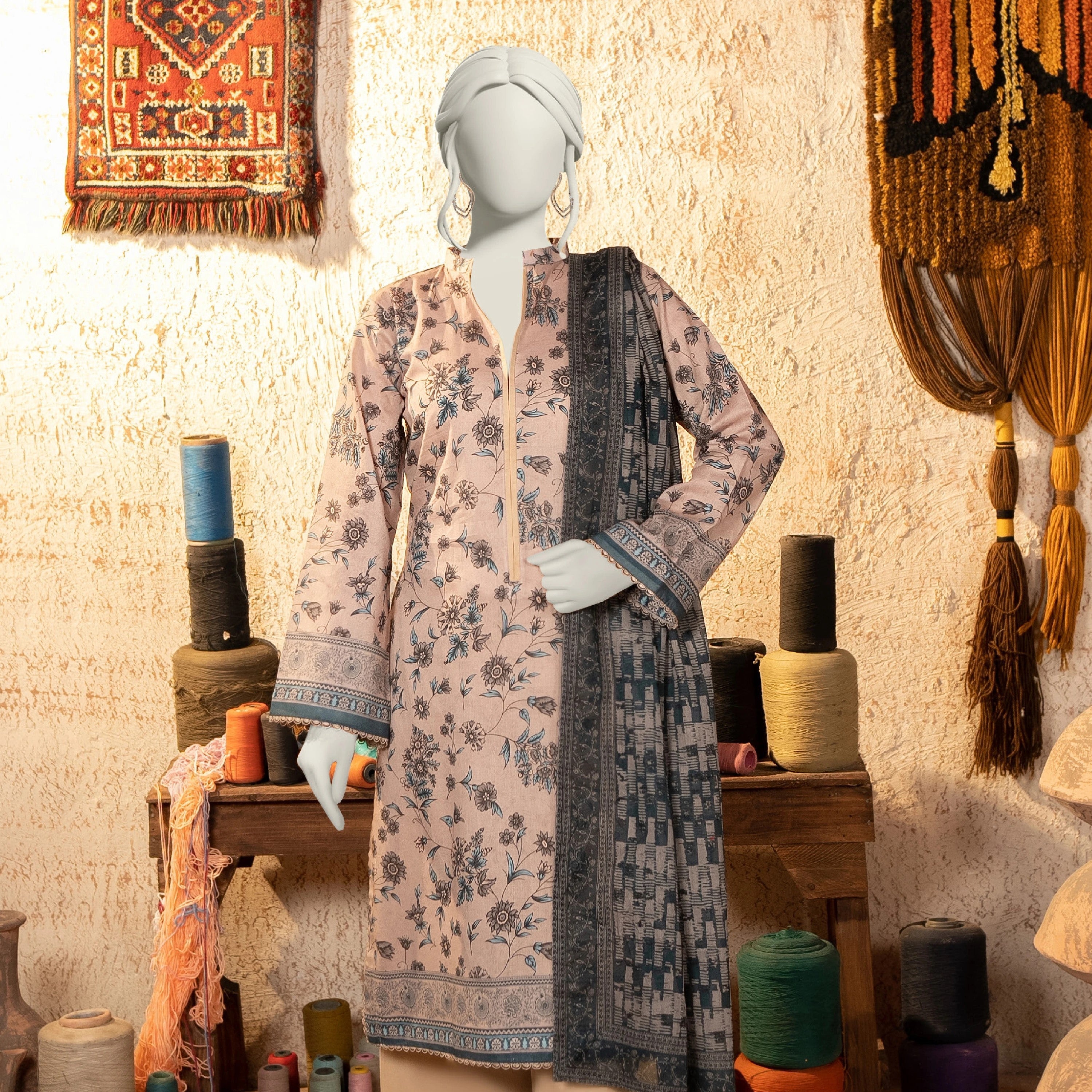 Ghazal Digital Printed Lawn Unstitched 3 Piece Suit